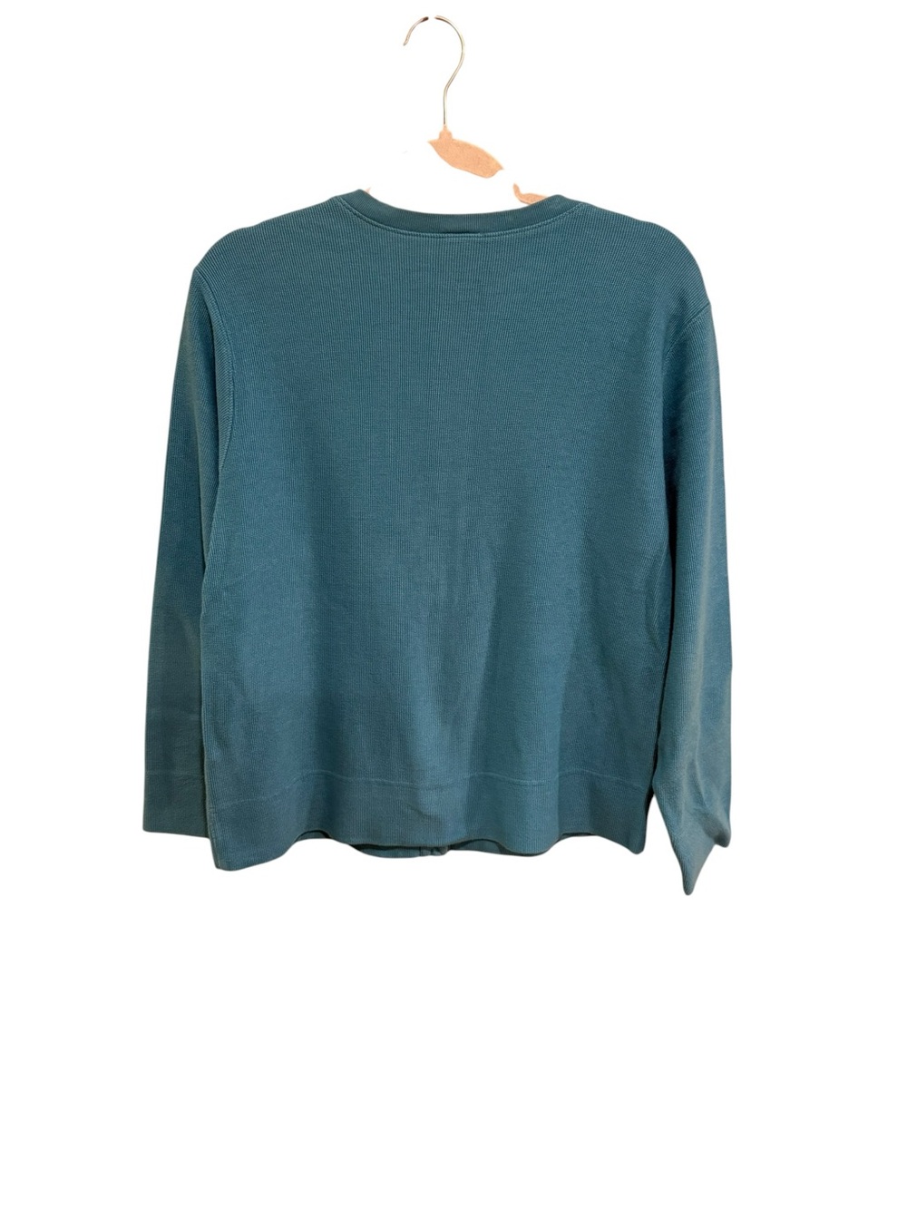 NWOT L.L. Bean 100% Cotton Aqua Button-Front Women's Shirt/Cardigan - Size M - Picture 3 of 3